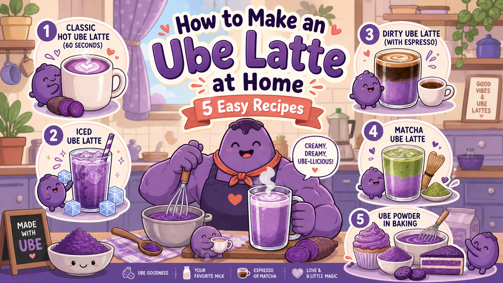 How to make an ube latte at home — 5 easy recipes with UbePure ube powder