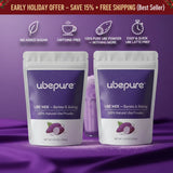 Two pouches of pure ube powder UBE MIX 100g for easy and quick ube latte prep, no added sugar, early holiday best seller with 15% off and free shipping