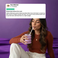 ube latte review customer testimonial purple yam drink caffeine free